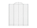 Arched gabion baskets, 4 pcs, 200x50x220-240 mm, galvanized iron, BYLZ72358