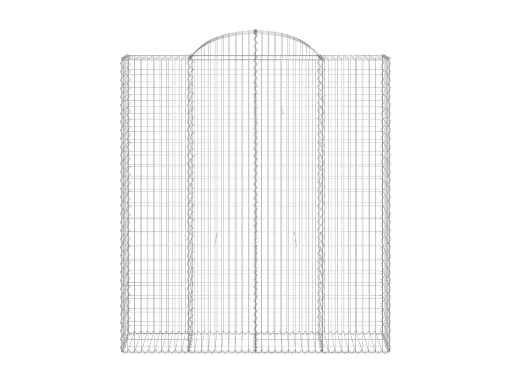 Arched gabion baskets, 4 pcs, 200x50x220-240 mm, galvanized iron, BYLZ72358