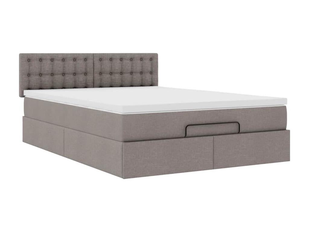 Ottoman bed frame with Lysvia mattress 140x200 cm fabric SFOS27787