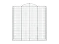 5-piece arched gabion baskets, 200x50x200/220 cm, galvanized iron, LZJS70695