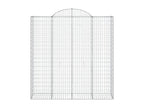 5-piece arched gabion baskets, 200x50x200/220 cm, galvanized iron, LZJS70695