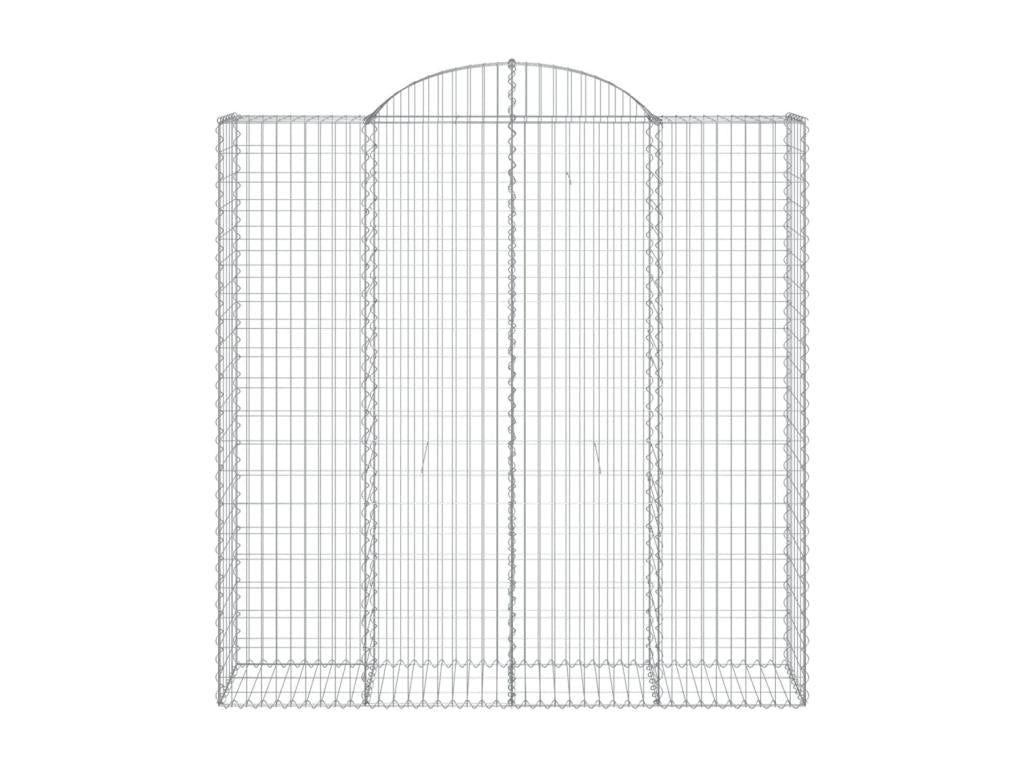 5-piece arched gabion baskets, 200x50x200/220 cm, galvanized iron, LZJS70695