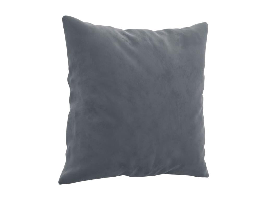 2-seater sofa with dark grey cushions, 140 cm, velvet, PQGB57687