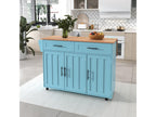 Sideboard with folding console - 2 drawers with storage cabinet doors - Sky Blue NGWY36628