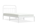 Metal bed frame with white headboard 107x203 KLSS91698