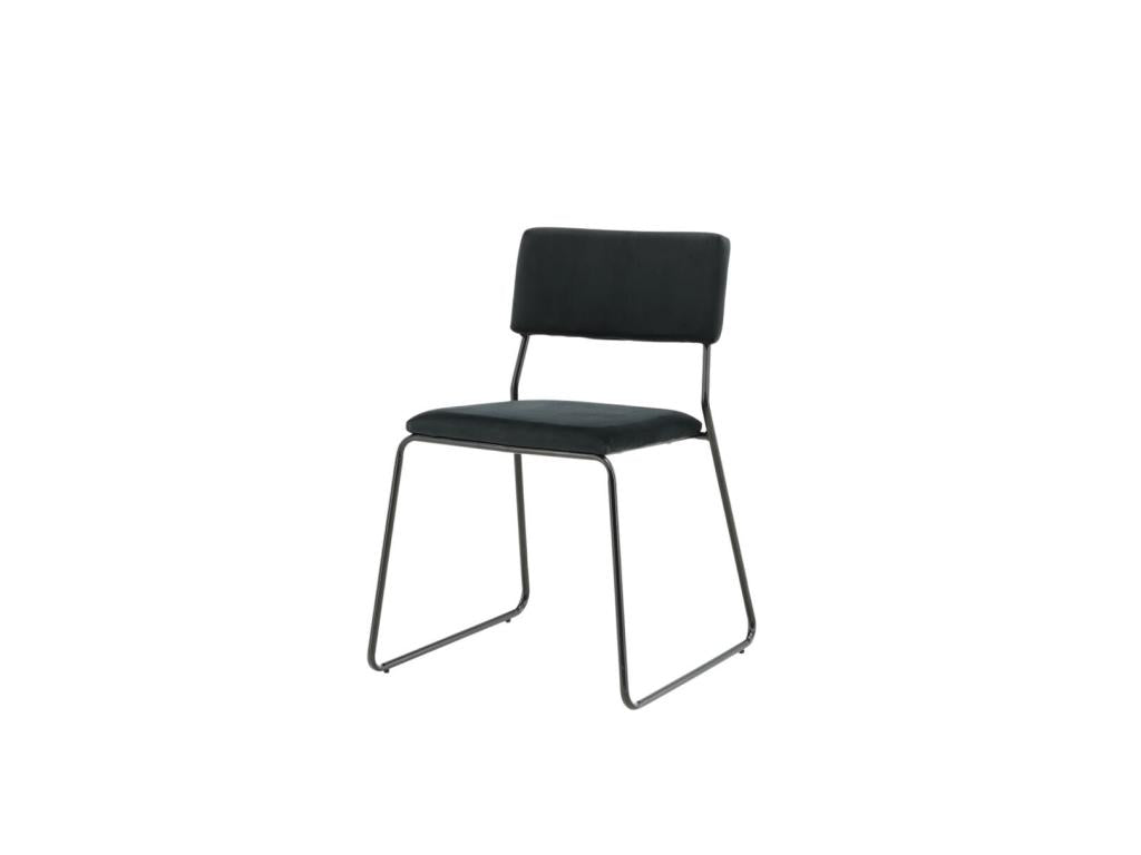 Lysvia Black Velvet Dining Chair BLFH59971