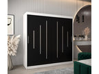 Lysvia Sliding Door Wardrobe 200/200/62 2 Doors White/Black GSOD87776