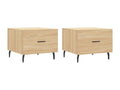 Coffee tables, 2 pcs, oak, 50x50x40, engineered wood, FVES71081