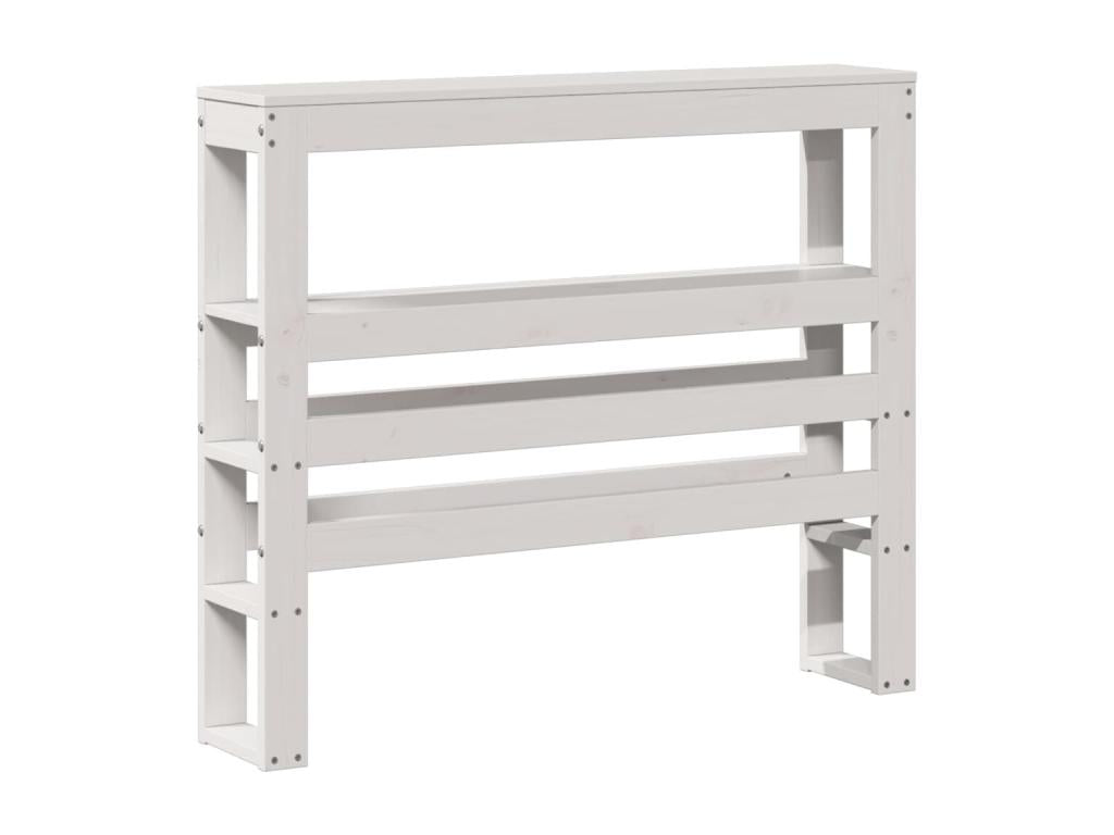 Bed frame with white headboard 75x190cm solid pine wood PZYJ51037