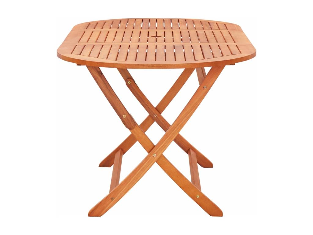 Folding garden table 160x85x74 cm Solid eucalyptus wood AWYE05194