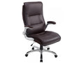 Office chair - Faux leather / Plastic - Brown - Elariva JDKS74952