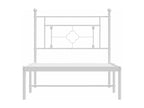 Metal bed frame with white headboard 100x190 cm OUSW73778