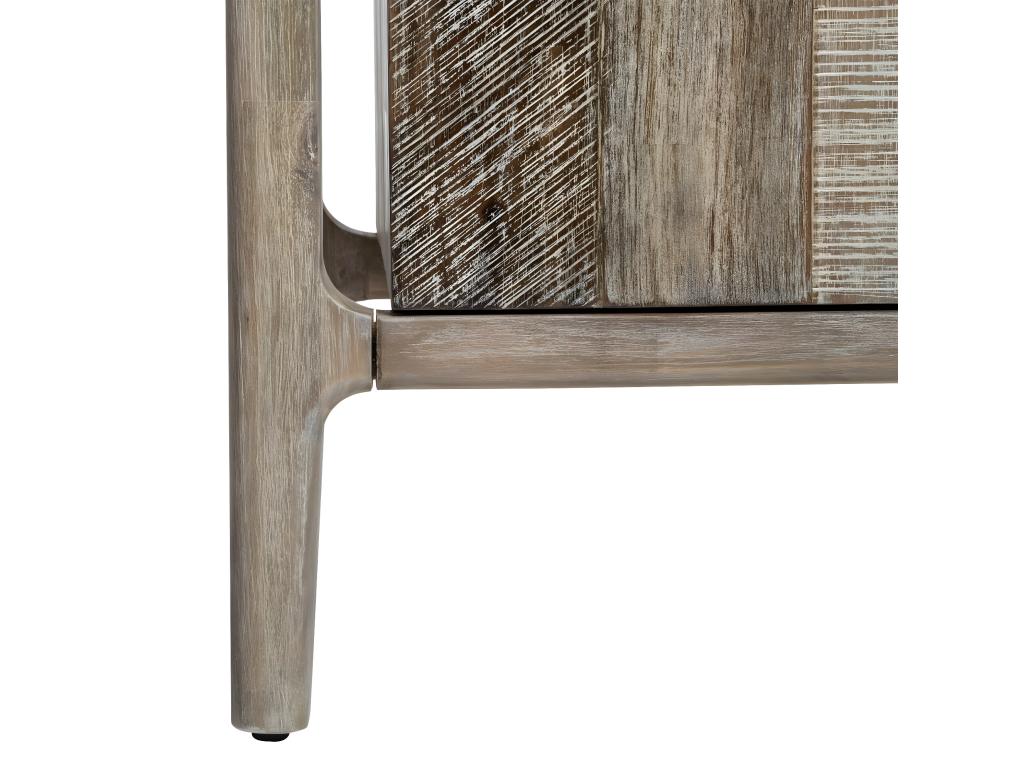 Beige wooden TV stand - W 150 x D 45 x H 55 cm HOAW62158