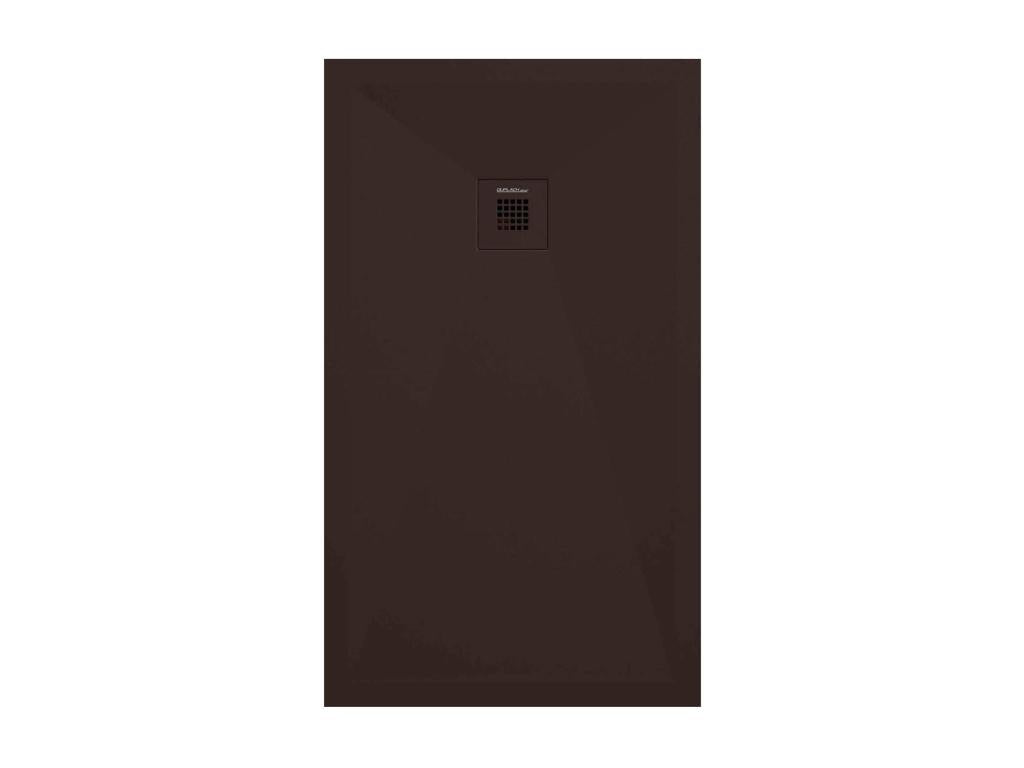 Lysvia Plus smooth chocolate shower tray with color grid - 110x80 cm WQKS27769