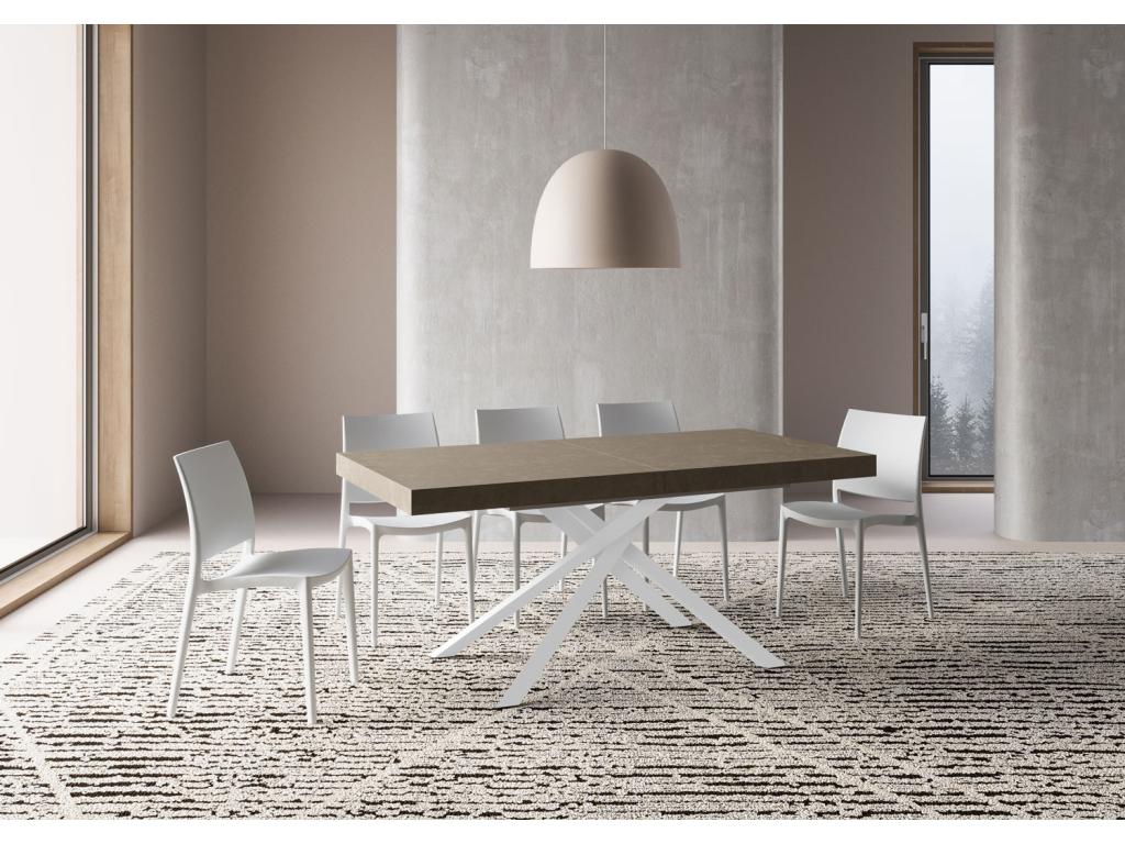 Lysvia Extendable Table 90x180/440 cm with White Legs GIEQ54625