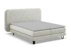 Upholstered bed with 160x200cm looped fabric mattress - beige - Lysvia VLDH39858