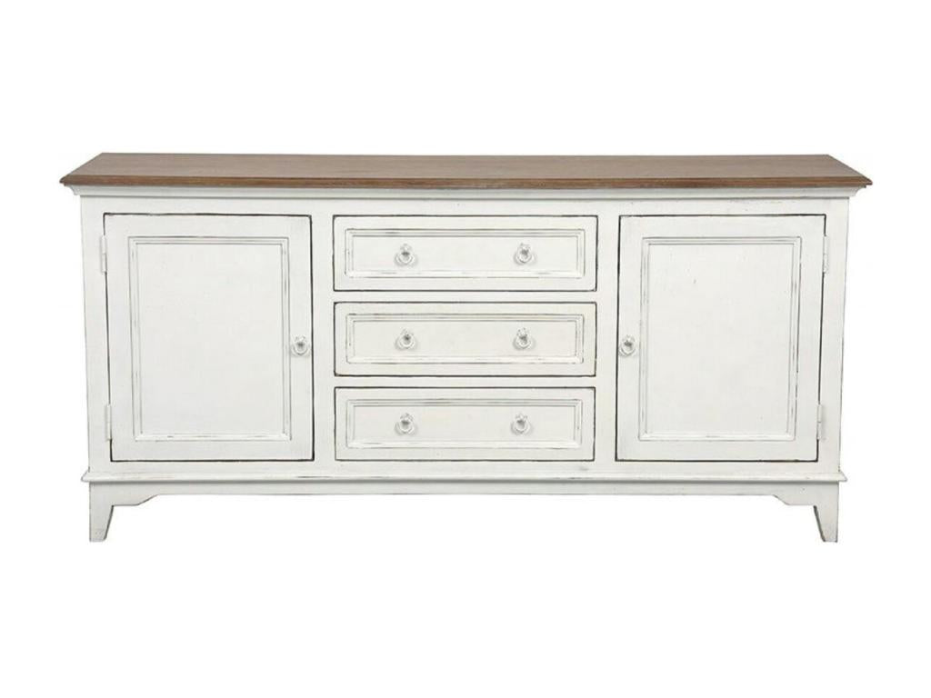 White Wood 2-Door Sideboard Base - Lysvia XFUO06988