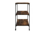Smoked oak kitchen trolley 102x50x95 cm engineered wood JHLJ43941