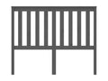 Grey Headboard 126x6x101 cm Solid Pine Wood GYPF50565