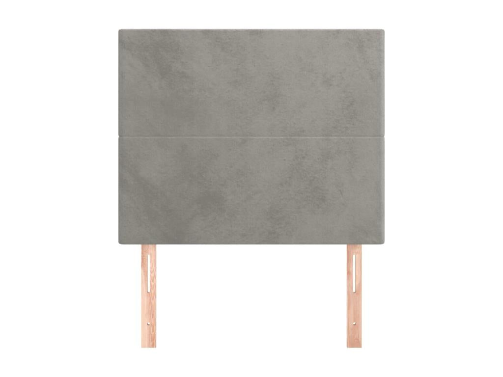 2-piece headboard set, light grey, 90x5x78/88 cm, velvet, NKPA20643