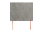 2-piece headboard set, light grey, 90x5x78/88 cm, velvet, NKPA20643
