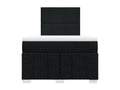 Lysvia bed base with black mattress 120x190 cm fabric JXES46979