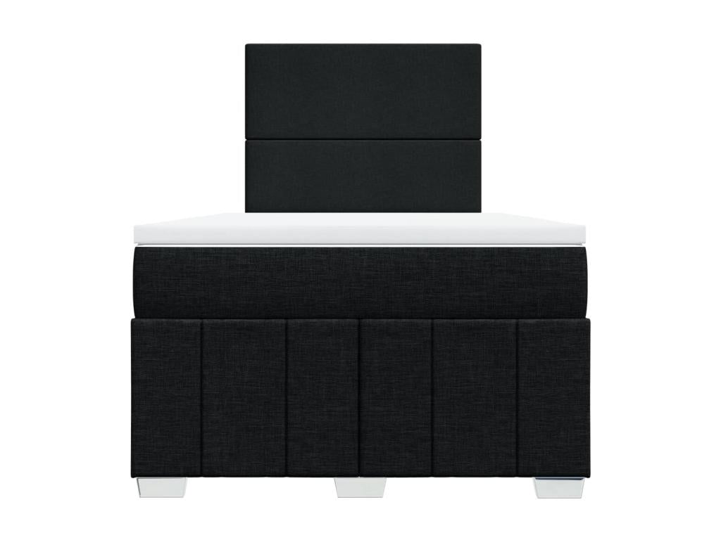 Lysvia bed base with black mattress 120x190 cm fabric JXES46979