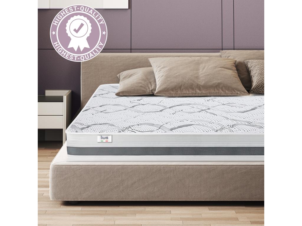 Single Mattress 100x220 with Memory Foam - Premium Quality - Height 25 cm - Made in Italy TBQM84044