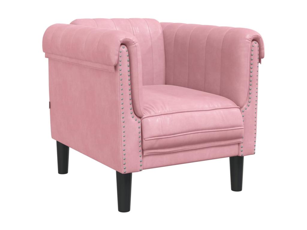 Pink velvet armchair YVIY53592