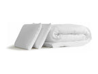 Ready-to-sleep pack: Latex memory foam mattress 180x200 cm, white bed base, 2 pillows, duvet ZGTD69429