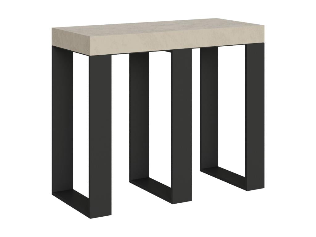 Extendable console table 90x40/196 cm Sintesi Small Cashmere frame Anthracite AEQR34733
