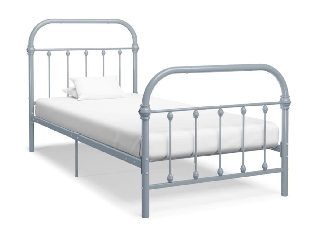 Grey Metal Bed Frame 90x200 cm IENT54127