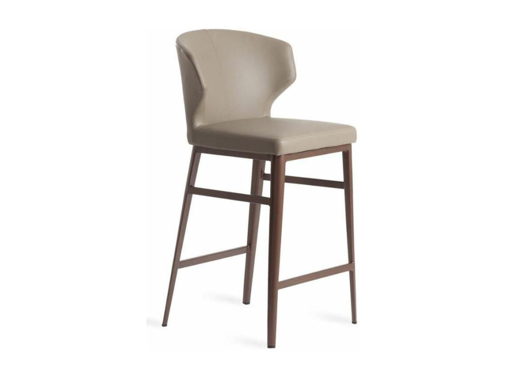 Lysvia high chair in faux leather and steel - Set of 2 - Colour: Lysvia 00 White KYMW80617