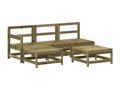 5-piece garden furniture set with cushions, impregnated pine wood GIVG61096