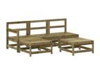 5-piece garden furniture set with cushions, impregnated pine wood GIVG61096