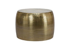 Oriental hammered aluminum coffee table, 53x41cm, gold, Lysvia FUOD04668
