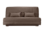 Fabric click-clack sofa with storage, Dormeva 17cm mattress, Dormeva 193cm - Light Brown color LPFC30041