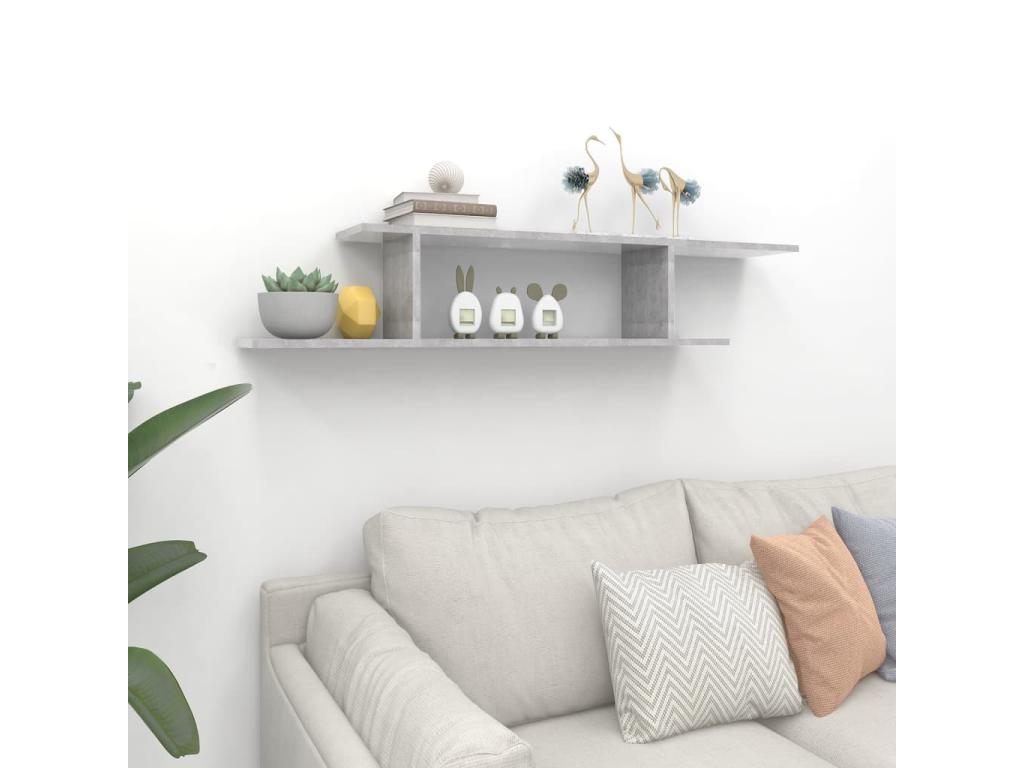 Wall-mounted TV shelf, concrete grey, 125x18x23 cm, JNXJ24920