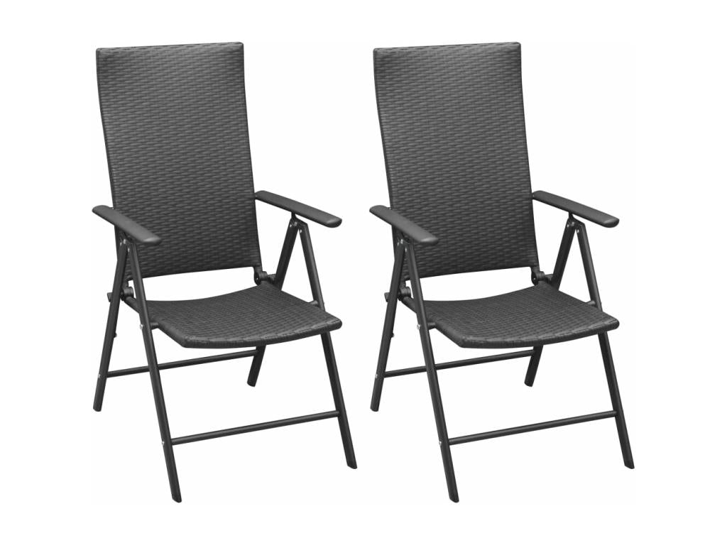 3-piece black garden dining set TDZE25605