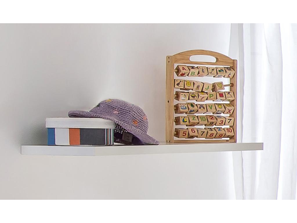 White wall shelf - length 78 x height 3 x depth 25 cm MTKE61401