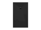 Smooth black shower tray with colored grate - 90x90 cm SKVW87532